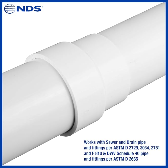 NDS 3P15 PVC Adapter, for DWV/SCH40 Hub X S&D Hub Solvent-Weld Connections - Image 7