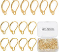 100Pcs 14K Gold Filled Leverback Earwires French Earring Hooks,Hypoallergenic Dangle Ear Wire Findings for DIY Jewelry Making Supplies (Gold-French Leverback Earwires)