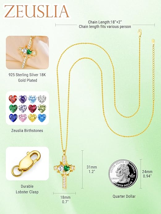 Valentine's Day Gifts for Wife 925 Sterling Silver Double Birthstone Pendant Necklaces I Love You for Always and Forever Necklace Anniversary Birthday Gifts for Wife Girlfriend Mom Her