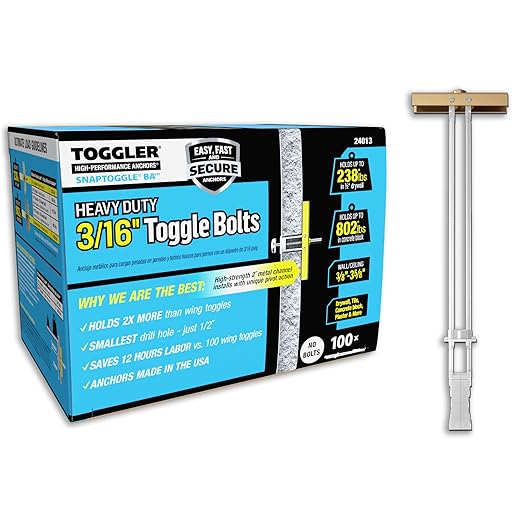 TOGGLER SNAPTOGGLE BA Toggle Anchor 3/16-24 UNC, 100 Pack, w/o Bolts | by TOGGLER