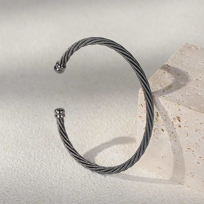 Cuffs Bracelet for Women Minimalist Gold Coil Craft Cuff Bracelet Italian Coil Craft Handmade Jewelry Christama Birtherday Gift