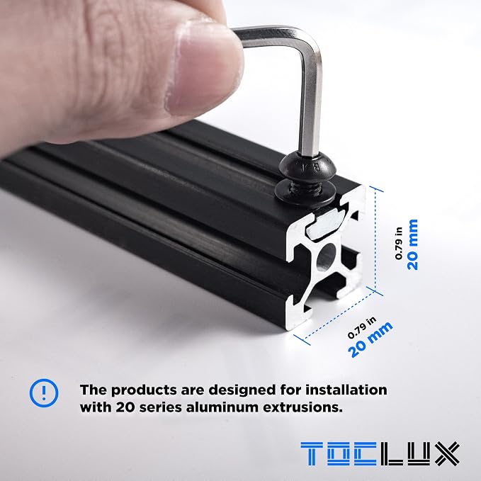 680 pcs 20 Series Aluminum Extrusion Black M5 T-Nut and Screw Kit – Sliding & - Image 4