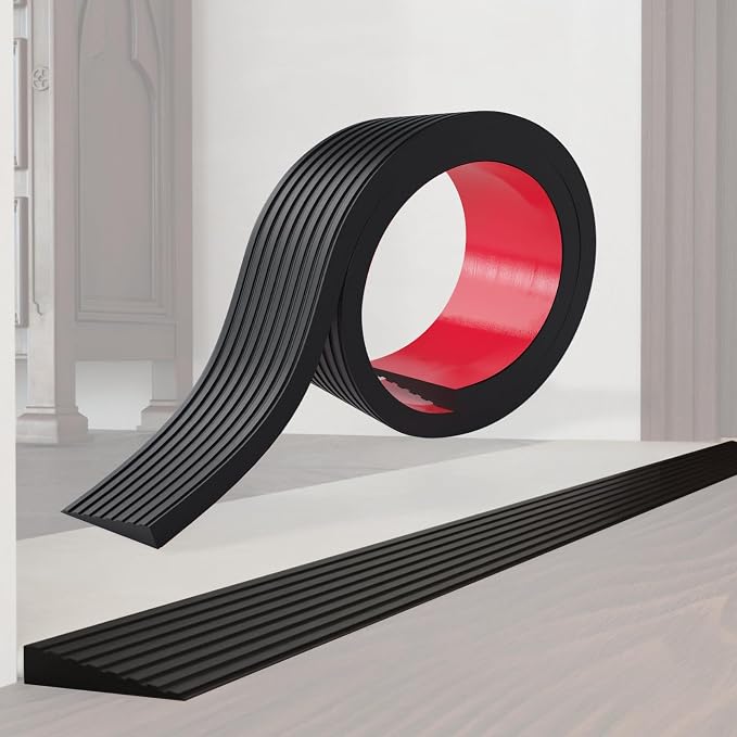 Threshold Ramps for Doorways Self-Adhesive Rubber Threshold Strip | 3000 lb by Boiarc