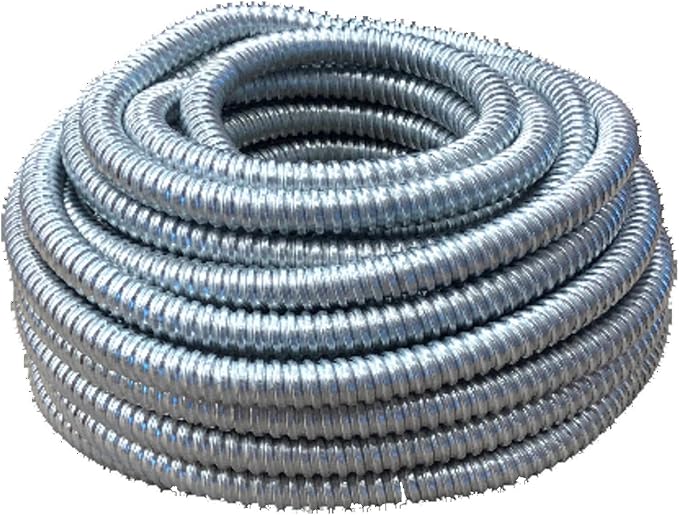 Woods 55082021 3/8 in. x 25 ft. Flex Alum Conduit; Silver - Image 2