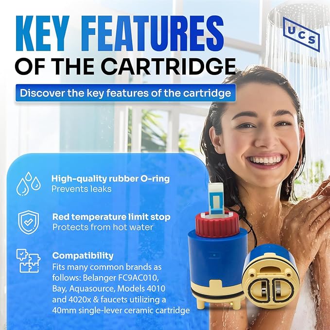 Belanger FC9AC010 JH04BD Hain-Yo 40mm Original Ceramic Faucet Cartridge | OEM - Image 4