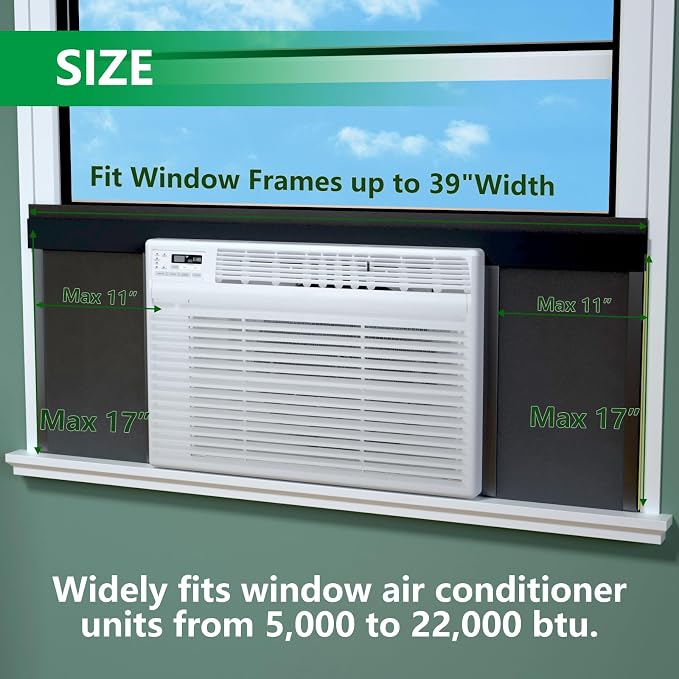Full Surround Window AC Insulated Foam Panels, AC Window Seal w/4 Pressure - Image 3