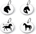 SM Design Western Charm Set of 4 – Stainless Steel Western Charms for Bracelets & Necklaces – Cowgirl, Ranch & Country Style Jewelry Charms – Western Gift for Women & Moms