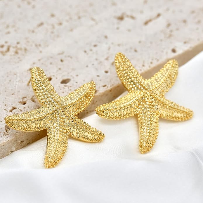 Seashell Starfish Earrings Beach Jewelry for Women Pearl Drop Shell Earrings Ocean Beachy Fashion Accessories Womens Summer Outfits 2026 Tropical Vacation Outfits Beach Vacation Clothes Dresses