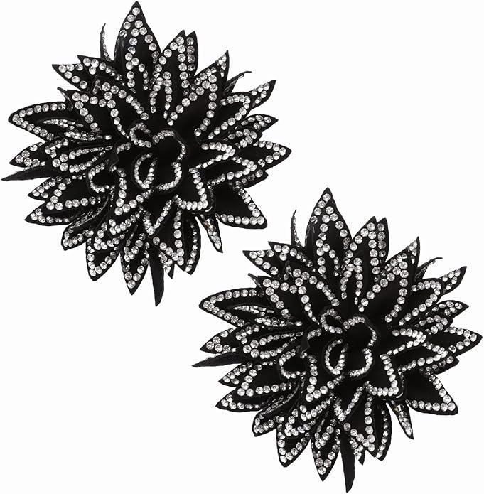 PATIKIL Flower Brooch Pin for Women, Rhinestone Rose Flower Brooch Dainty Fabric Floral Boutonnieres for Women