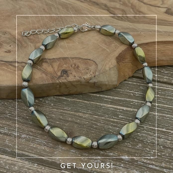 BESHEEK Rainbow Anklet Bracelet Hue Twisted Hematite and Round Artisan Beaded Anklet with Extension Handmade Hypoallergenic Beach Gala Wedding Style Jewelry
