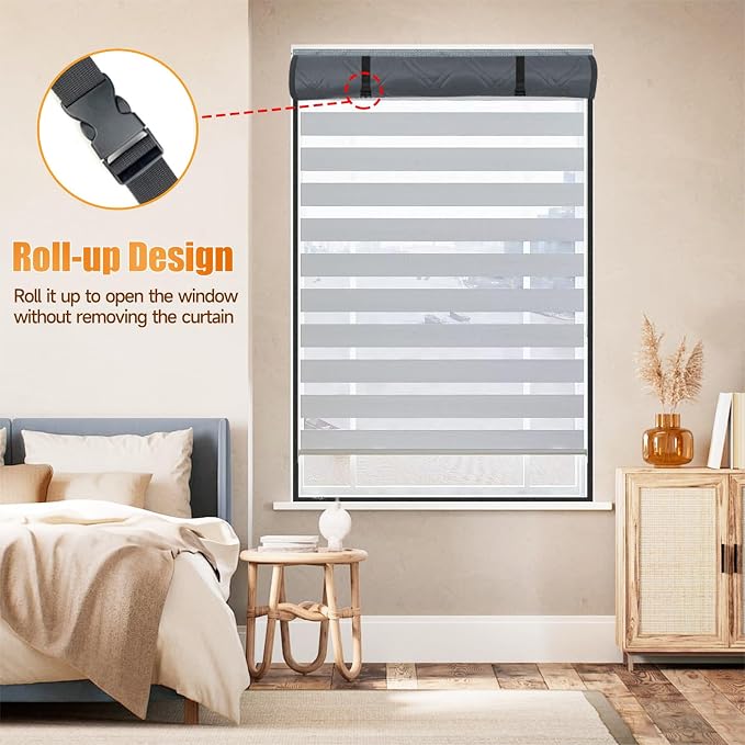Winter Visible Insulated Window Curtain 39"x63", Oxford Cloth Thermal Insulated - Image 5