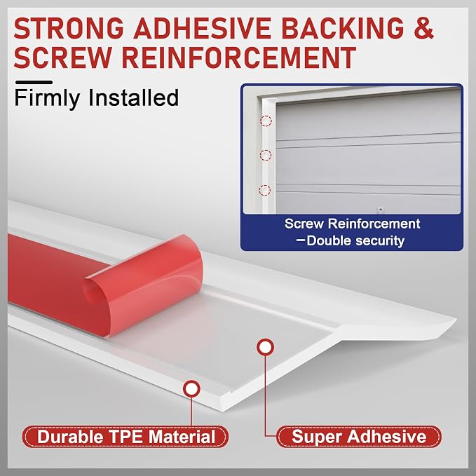 Garage Door Seal Top and Sides - 36 Ft Garage Door Weather Stripping Side Seal - Image 6