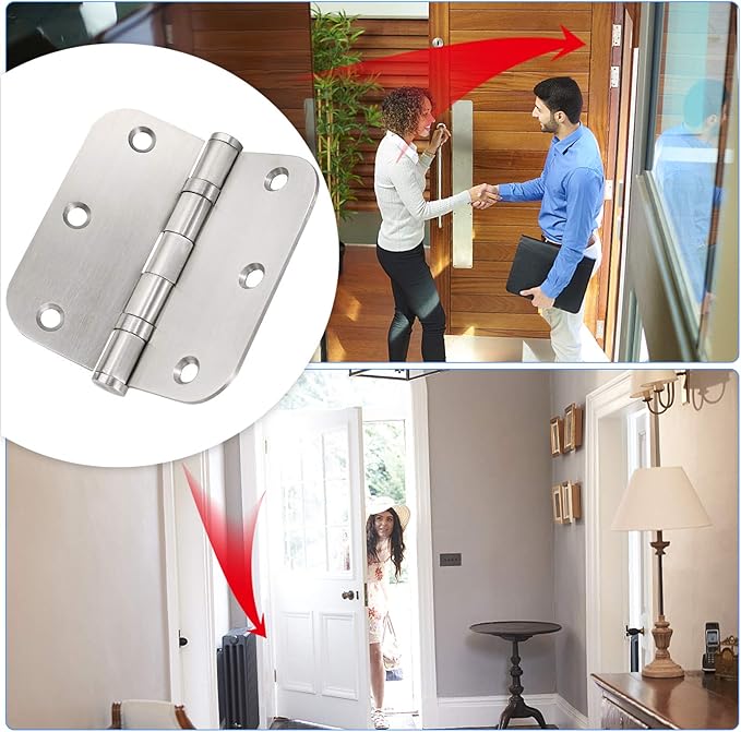 Stainless Steel Door Hinges, 3.5''X 3.5'' Ball Bearing Hinges, Commercial Grade - Image 6