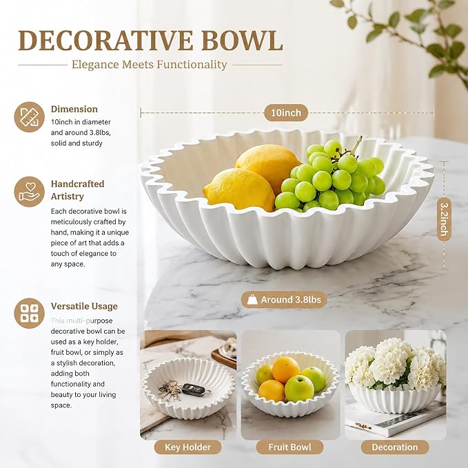 Songtec Concrete Decorative Bowl, Fruits and Home Decoration - Image 6