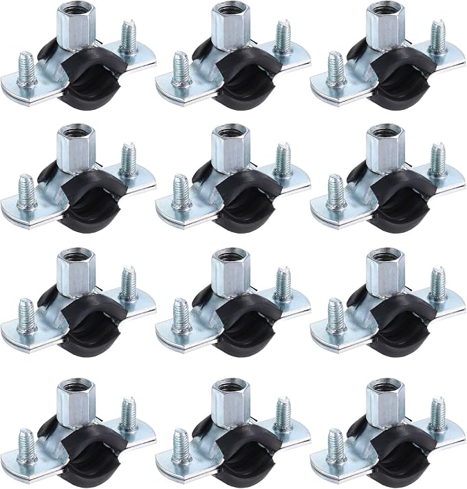 uxcell 12 Pcs Split Ring Pipe Hanger, 16mm/0.6inch Adjustable Pipe Bracket by uxcell