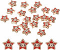 MECCANIXITY 20 Pcs Star Evil Eye Beads Colorful Flat Loose Spacer Evil Eye Charms for DIY Bracelet Earrings Necklace Crafts Jewelry Making, Red