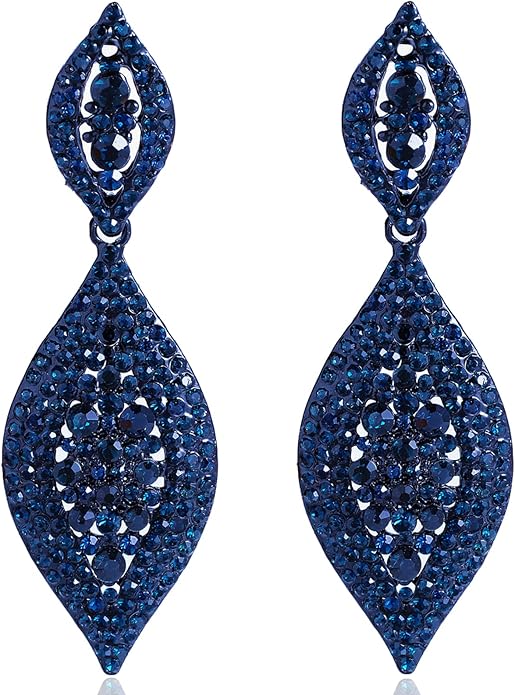 Elegant Rhinestone Dangle Earrings Crystal Wedding Bridal Long Dangling Drop Earrings Chandlier Earrings for Women Bridesmaid