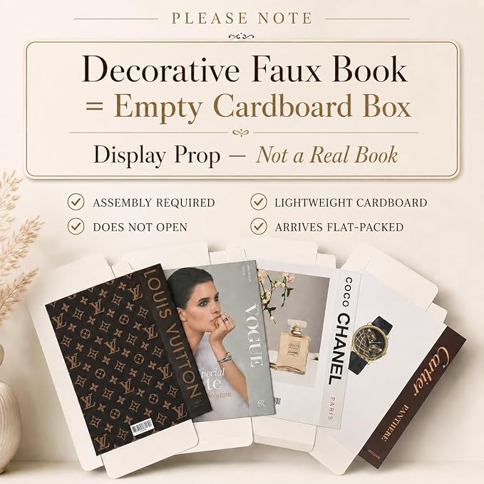 4-7 Pieces Fashion Decorations Book Set. Premium Aesthetic Faux Books - Image 2