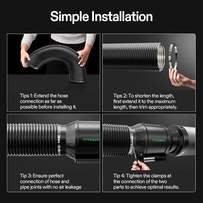 VIVOSUN 6 Inch 25 Feet Flexible Aluminum Ducting - Image 8