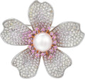 Rhinestone Flower Brooch Austrian Crystal Flower Pin 18k Gold Plated Floral Brooch Lapel Pin Jewelry Mother's Day Birthday Gifts for Mom Wife