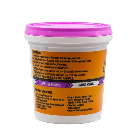 GORILLA High Performance Wall Repair Color Change, 32 Ounce Tub, Applies Purple - Image 9