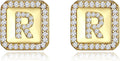 Gold Earrings for Women 24K Gold Filled Initial Earrings for Women S925 Earrings Gifts for Her