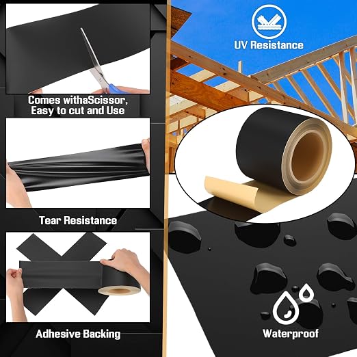 Feifeiya Window Flashing Tape 3.75 Inch x 50 ft Acrylic Adhesive UV Resistant - Image 4