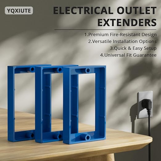 ABS 1/2 Inch Outlet Box Extender, Single Gang, 5 Pack | Single Gang Outlet Box - Image 3