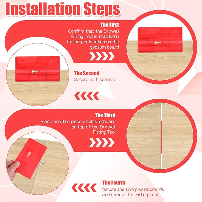 20 Pcs Drywall Fitting Tool Support the Plaster Board in Place While Installing - Image 3