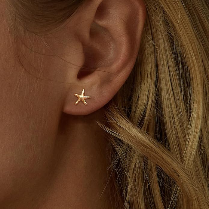 Seashell Starfish Earrings Beach Jewelry for Women Pearl Drop Shell Earrings Ocean Beachy Fashion Accessories Womens Summer Outfits 2026 Tropical Vacation Outfits Beach Vacation Clothes Dresses