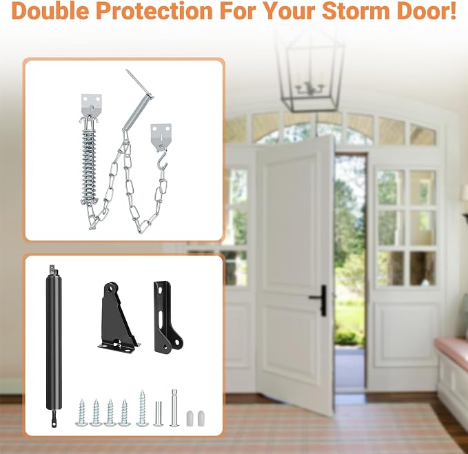 Storm Door Closer, Storm Door Bracket Kit Compatible - Image 6