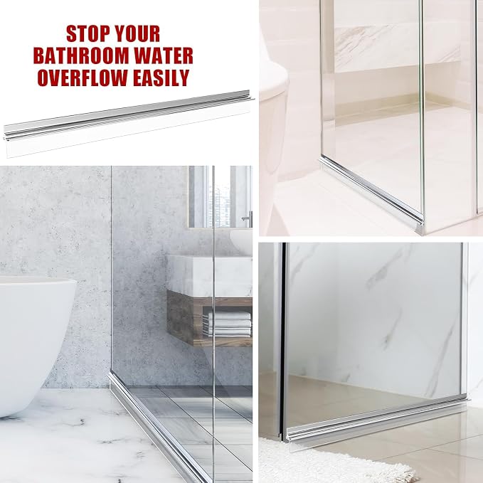 30" Chrome Framed Shower Door Replacement Drip Rail - Image 4