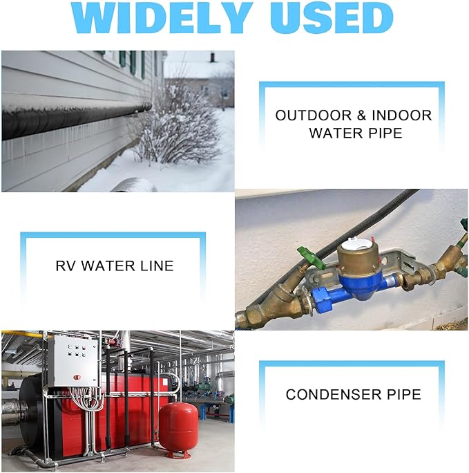 4 Pcs 3.3 Feet Foam Pipe Insulation Foam Tube Insulating Water Pipe Pool Swim - Image 5