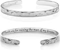 Carviell Engraved Cuff Bracelets for Women – Inspirational, Friendship, Love, Mom, Daughter, Sister, Christian, Graduation, Memorial & Wedding Gifts – 80+ Phrases – Stainless Steel, Gift-Ready
