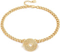 Aobei Pearl 18K Gold Plated Paperclip Chain Choker Satellite Chain Freshwater Cultured Biwa Pearl Pendant Necklace Dainty Jewelry for Women