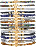 Friendship Bracelets Boho Stackable Bracelets for Women Surfer Heishi Clay Bead Bracelets Stretch Preppy Bracelets Colorful Boho Bracelets for Women