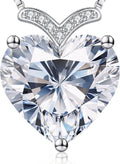 Forever Love Heart Pendant Necklaces for Women, 2-5 Carat Heartshape Moissanite Sterling Silver Pendant Jewelry, Ideal Anniversary Present or Birthday Gifts for Wife Her Girlfriend Mom Daughter