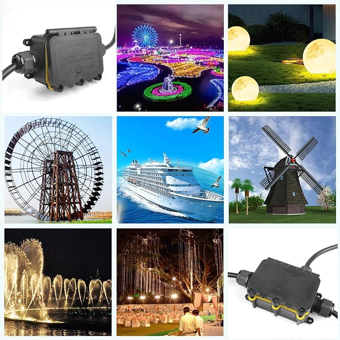 Outdoor Junction Box Waterproof IP68, 3 Way M20 Coaxial Underground Cable - Image 6