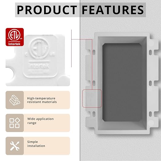 3-Gang BE3 Non-Metallic Electrical Power Outlet Box Extender, 12 Pack | ETL - Image 3