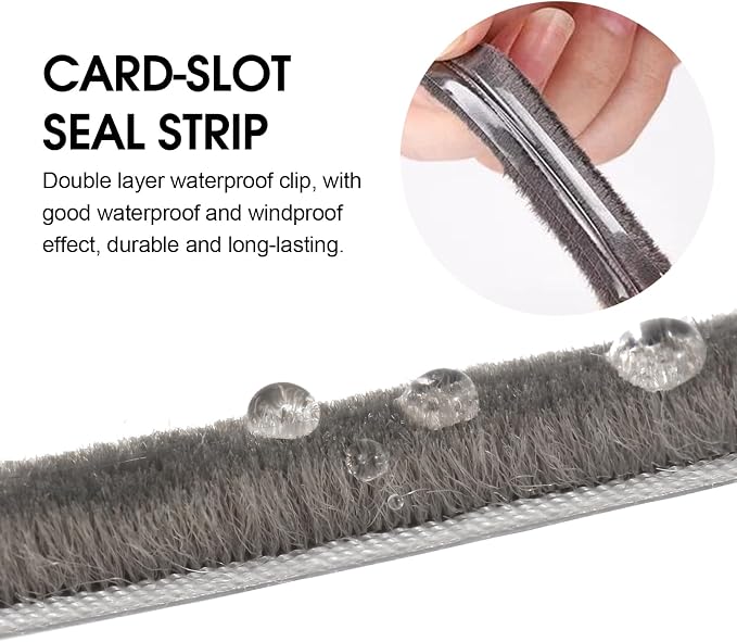 16 Ft 196 Inch Sliding sash Windows Doors Tape Pile Draught excluder Brush Seal - Image 5