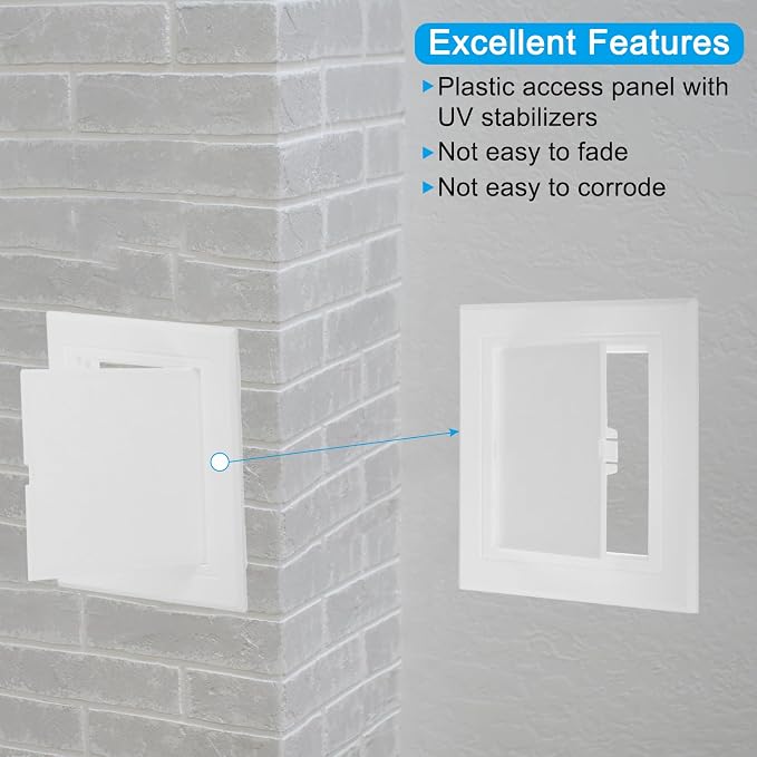 PATIKIL 4x4 inch Removable Hinged Access Panel, ABS Plumbing Access Doors Easy - Image 3