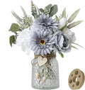 Fake Flowers in Vase with a Flower Arrangement, Silk Artificial Flowers in Vase by LEFTOVER