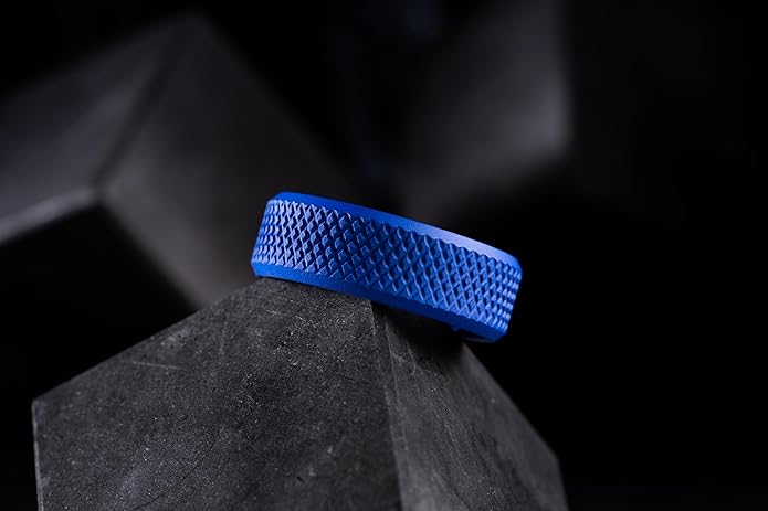 100S JEWELRY Knurl Tungsten Rings with Knurling Diamond Pattern Men Wedding Band 8mm wide Hypoallergenic Size 6-16