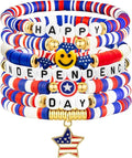 Friendship Beaded Bracelets for Women, Stackable Colorful Surfer Boho Clay Bead Stretch Bracelets