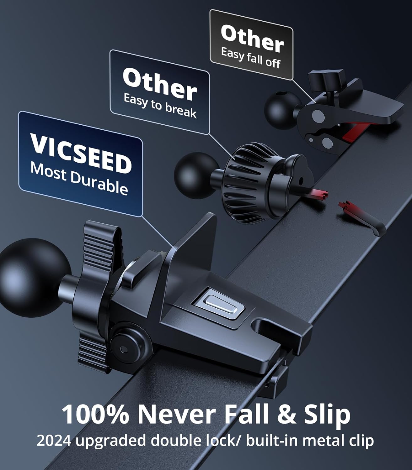 VICSEED for MagSafe Car Mount [Upgraded Strongest Magnet Power] Magnetic Phone Holder for Car Vent 360 Adjustable Magnetic Car Phone Holder Mount for iPhone 16 Pro Max 15 14 13 12 Plus Mini