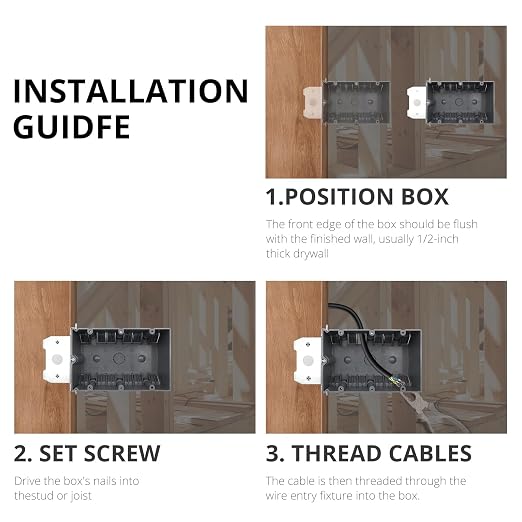 PVC 3 Gang Electrical Box, 49 Cu.in. Adjustable Depth - Image 5