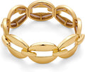Chunky Gold Stretch Bracelet for Women Adjustable Elastic Chain Bracelet Bold Statement Bracelet Trendy Jewelry