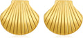 MISS RIGHT Gold Shell Earrings for Women, Stainless Steel Sea Shell Stud Seashell Earrings Beach Jewelry, Hypoallergenic Lightweight Summer Earrings