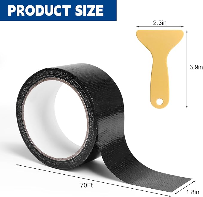 Storystore 1.8 in X 70 FT Black Window Weather Sealing Tape No Residue | - Image 2