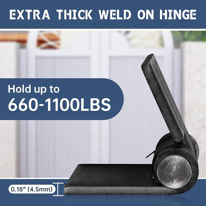 3 Pcs Weld On Hinges Heavy Duty 4" x 4", MOZCORN Weldable Butt Hinges - Image 3